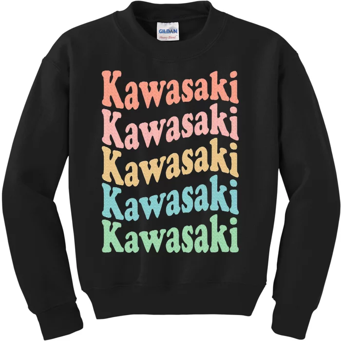 Vintage 70's Japan Hippie City Retro Kawasaki Kids Sweatshirt