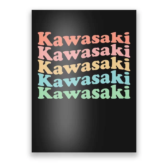 Vintage 70S Japan Hippie City Retro Kawasaki Poster