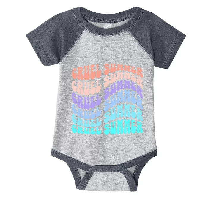 Vintage 70s Style C.R.U.E.L S.U.M.M.E.R Groovy Style Infant Baby Jersey Bodysuit