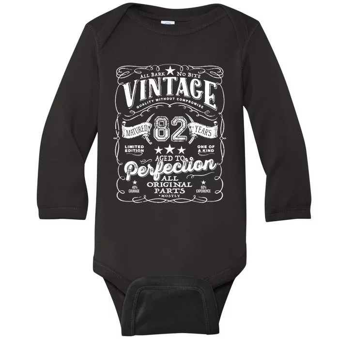 Vintage 82nd Birthday Perfection Original Part 1941 Baby Long Sleeve Bodysuit