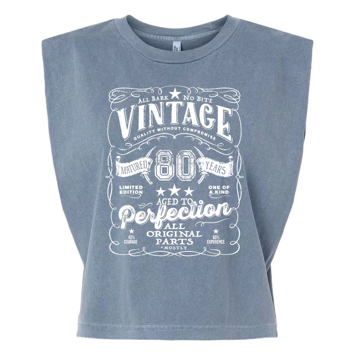 Vintage 80th Birthday Perfection Original Part 1943 Garment-Dyed Women's Muscle Tee