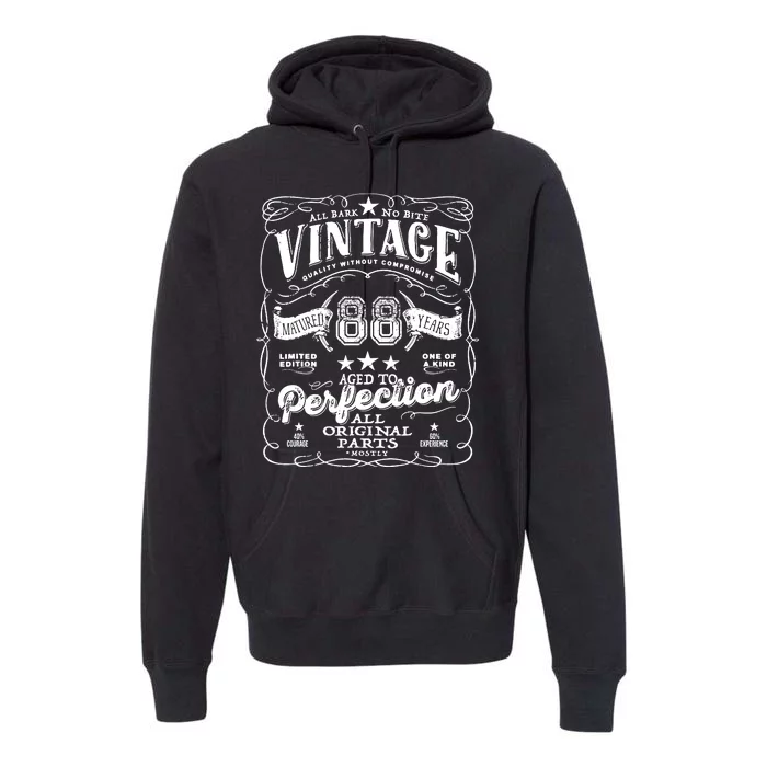 Vintage 88th Birthday Perfection Original Part 1935 Premium Hoodie