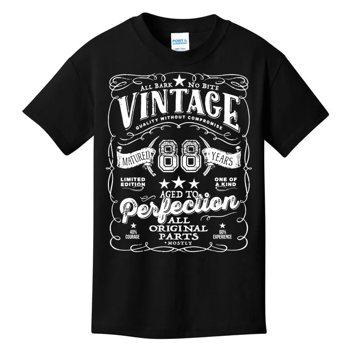 Vintage 88th Birthday Perfection Original Part 1935 Kids T-Shirt