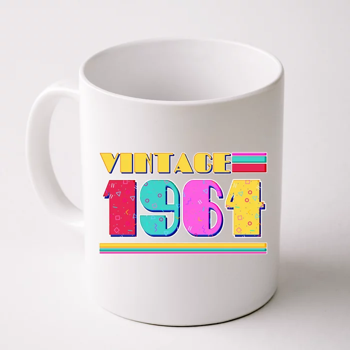 Vintage 80s Colors 1964 60th Birthday Front & Back Coffee Mug