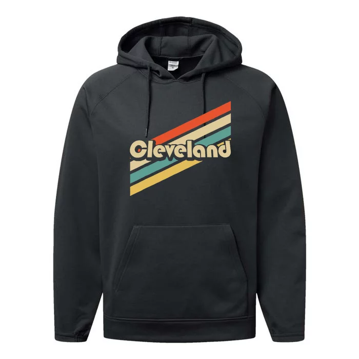 Vintage 80s Cleveland Ohio Performance Fleece Hoodie