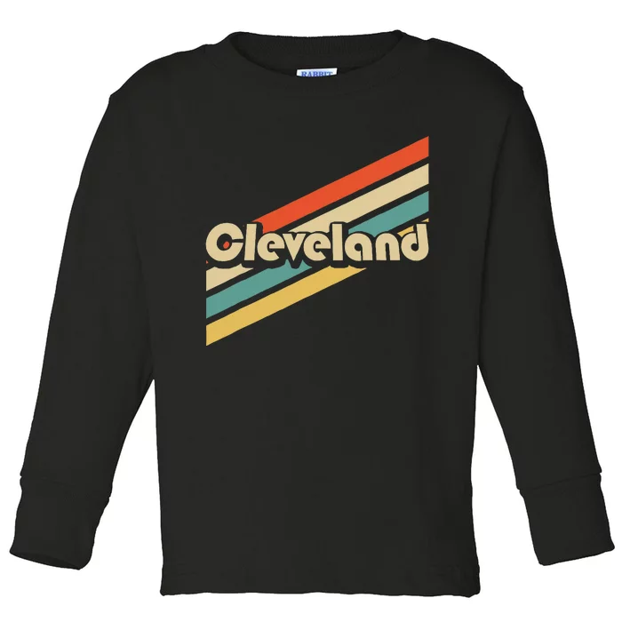 Vintage 80s Cleveland Ohio Toddler Long Sleeve Shirt