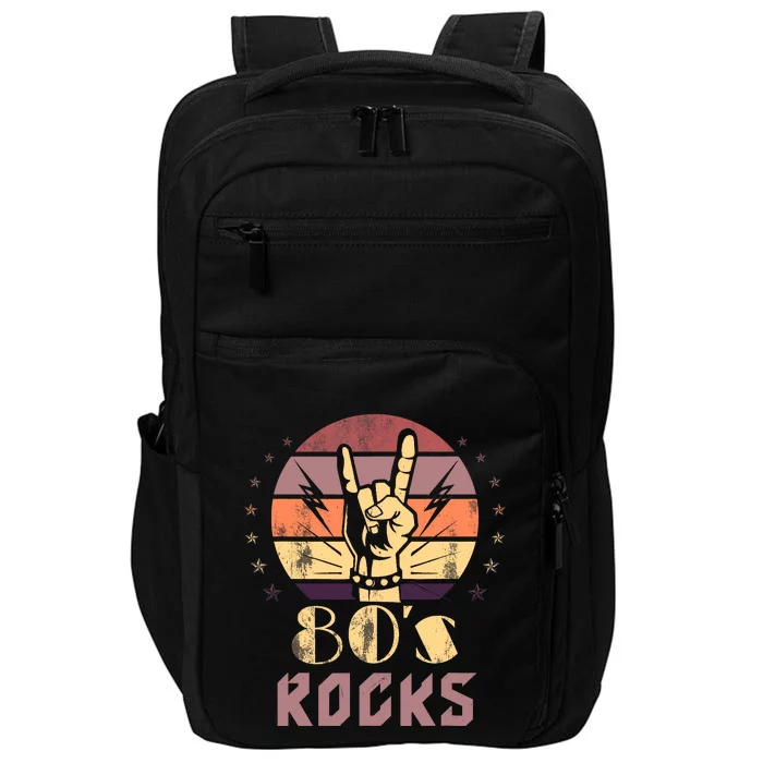 Vintage 80S Rock Bands Eighties 80s Party Retro Music Band Impact Tech Backpack