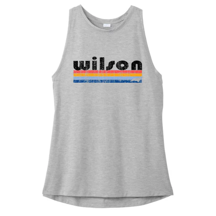 Vintage 80s Style Wilson Nc Ladies Tri-Blend Wicking Tank