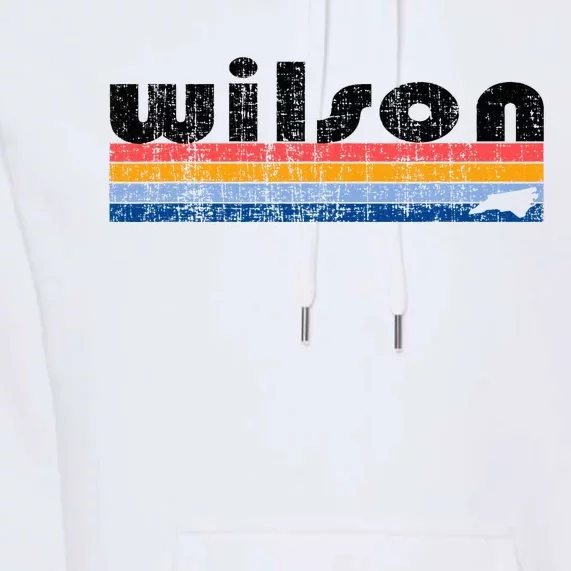 Vintage 80s Style Wilson Nc Premium Hoodie