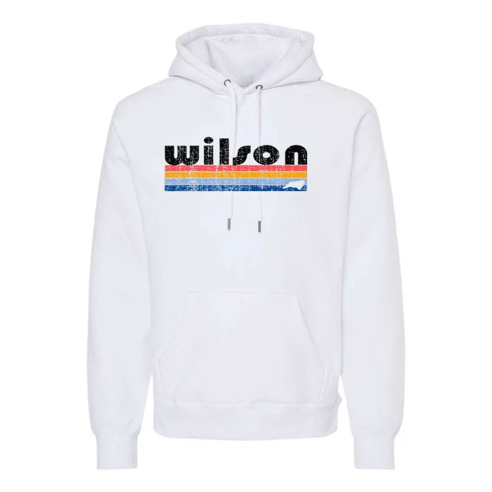 Vintage 80s Style Wilson Nc Premium Hoodie