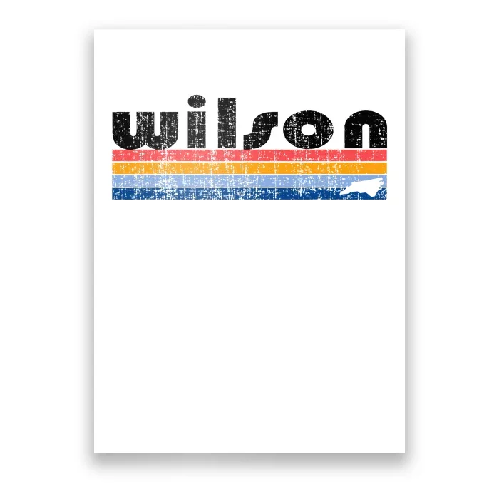 Vintage 80s Style Wilson Nc Poster