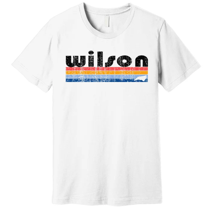 Vintage 80s Style Wilson Nc Premium T-Shirt