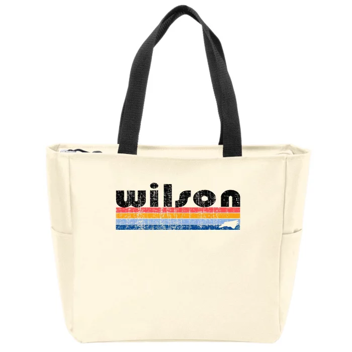 Vintage 80s Style Wilson NC Zip Tote Bag