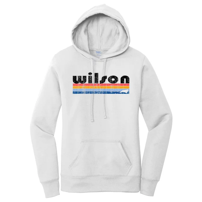 Vintage 80s Style Wilson NC Women's Pullover Hoodie