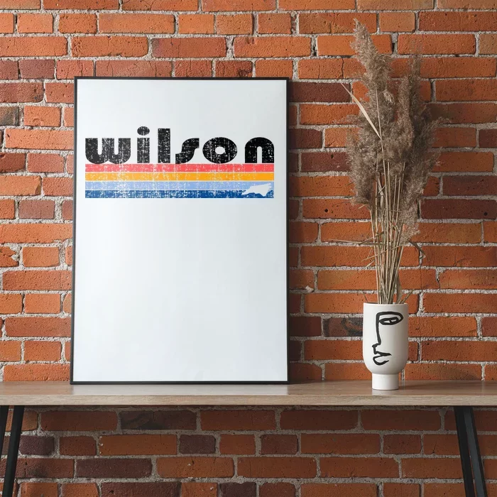 Vintage 80s Style Wilson NC Poster