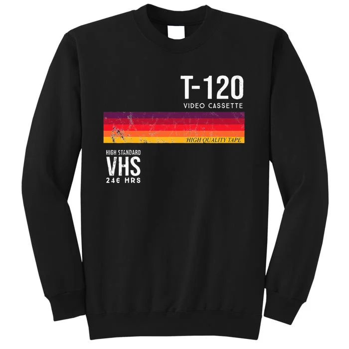 Vintage 80s Video Cassette Tape Vhs Tall Sweatshirt