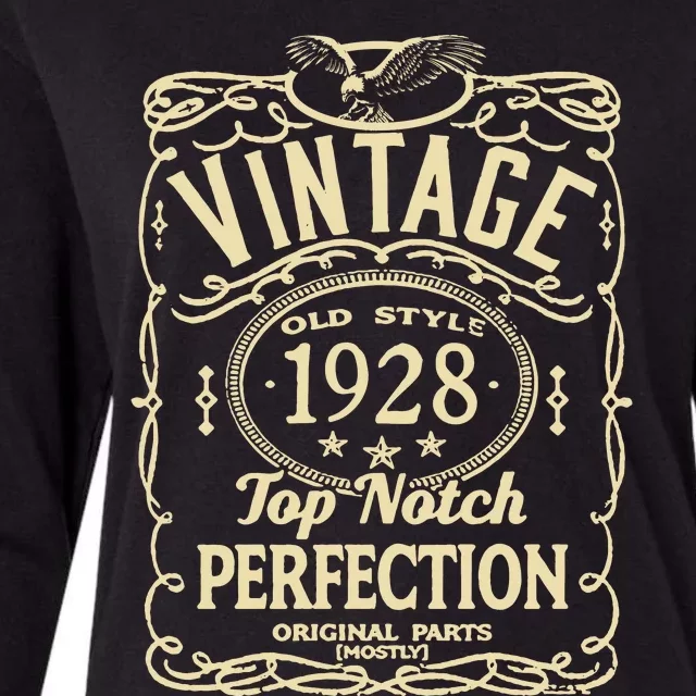 Vintage 95th Birthday top notch 1928 Womens Cotton Relaxed Long Sleeve T-Shirt