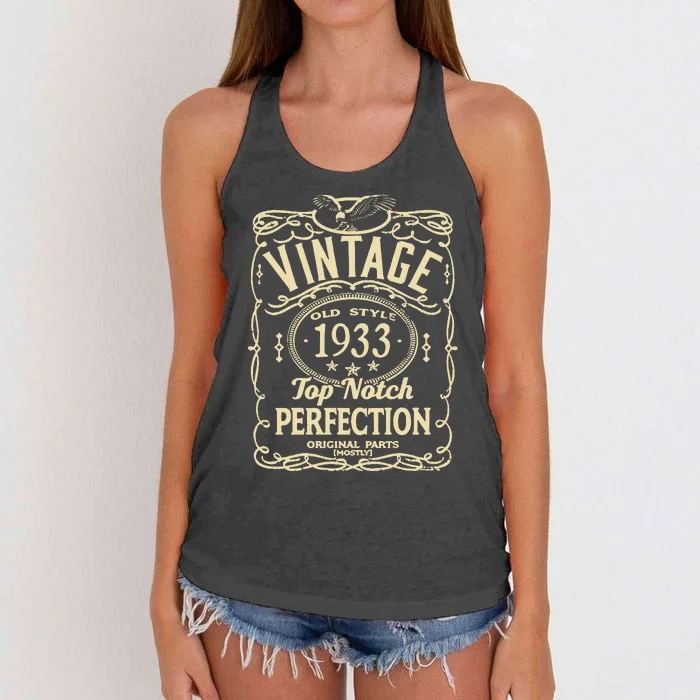 Vintage 90th Birthday top notch 1933 Women's Knotted Racerback Tank