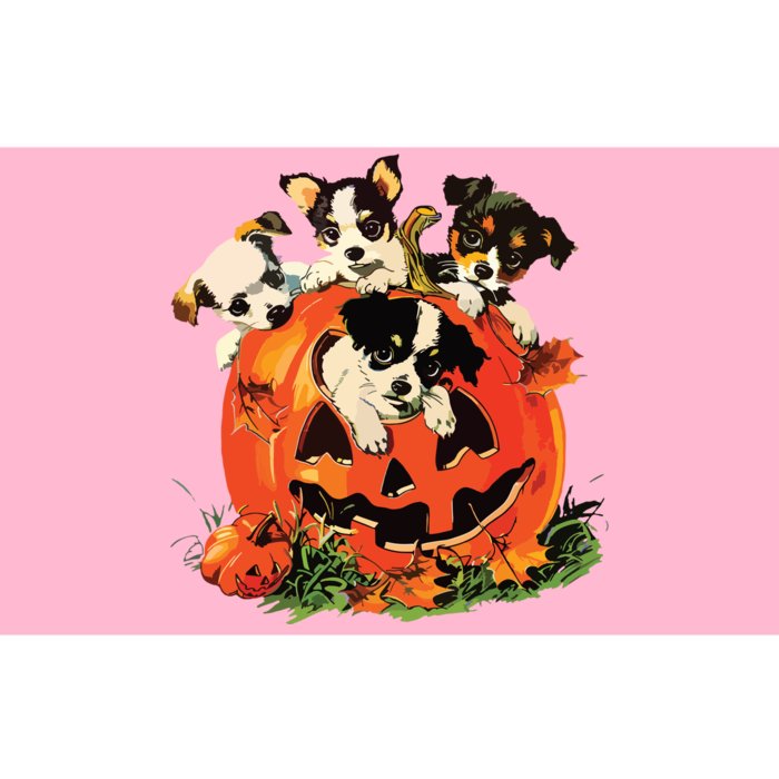 Vintage 90s Dog Retro Pumpkin Puppies Halloween Dog Lovers Bumper Sticker