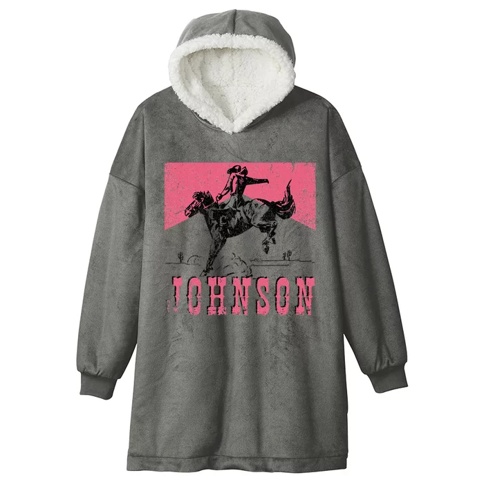 Vintage 90s Johnson Name Personalized Hooded Wearable Blanket