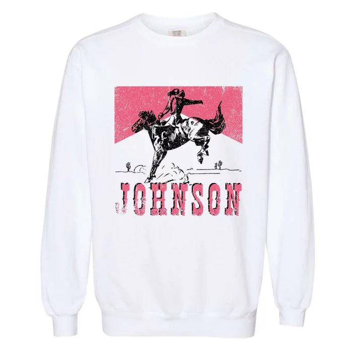 Vintage 90s Johnson Name Personalized Garment-Dyed Sweatshirt