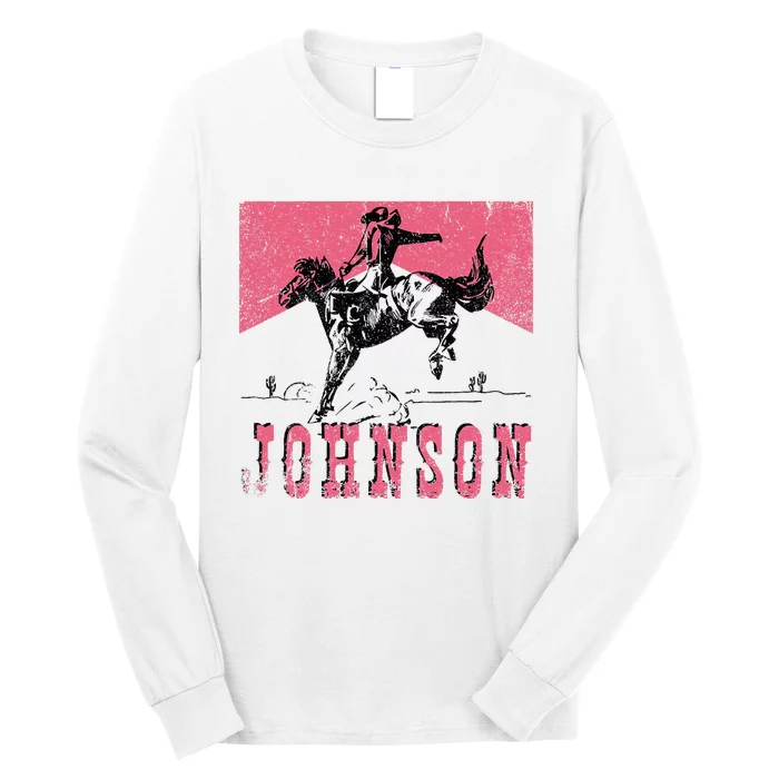 Vintage 90s Johnson Name Personalized Long Sleeve Shirt