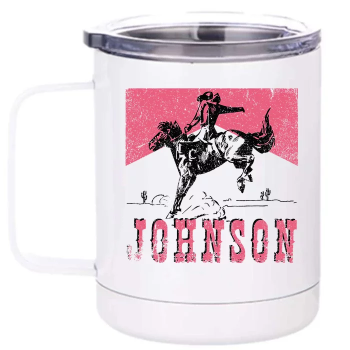 Vintage 90s Johnson Name Personalized Front & Back 12oz Stainless Steel Tumbler Cup