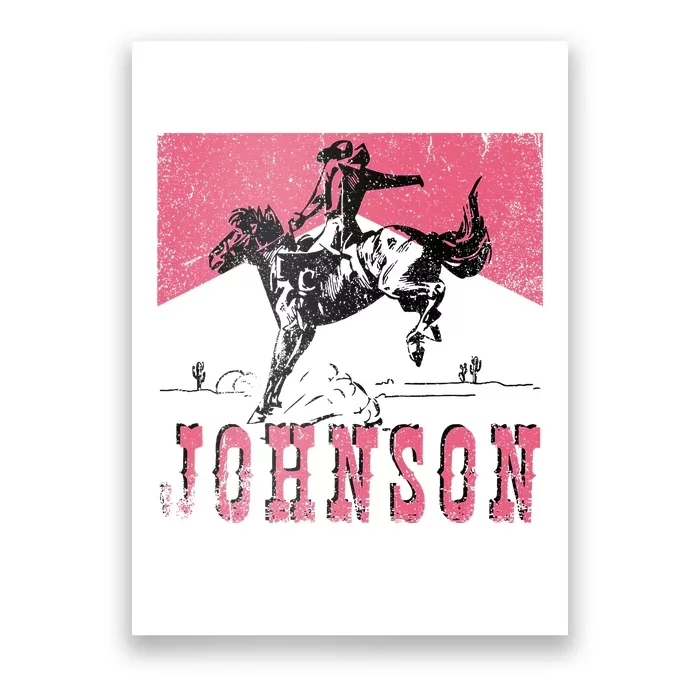 Vintage 90s Johnson Name Personalized Poster