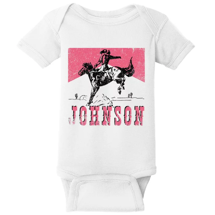 Vintage 90s Johnson Name Personalized Baby Bodysuit