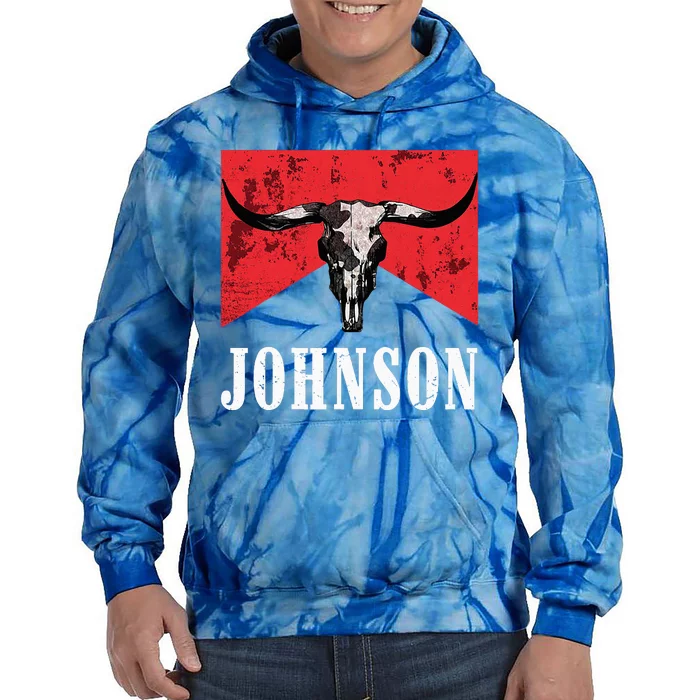 Vintage 90s Johnson Name Personalized Tie Dye Hoodie