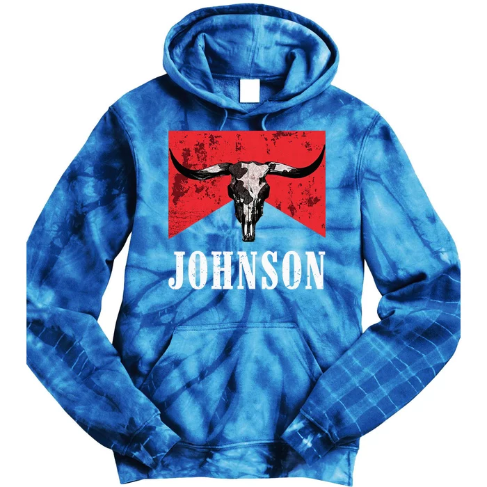 Vintage 90s Johnson Name Personalized Tie Dye Hoodie