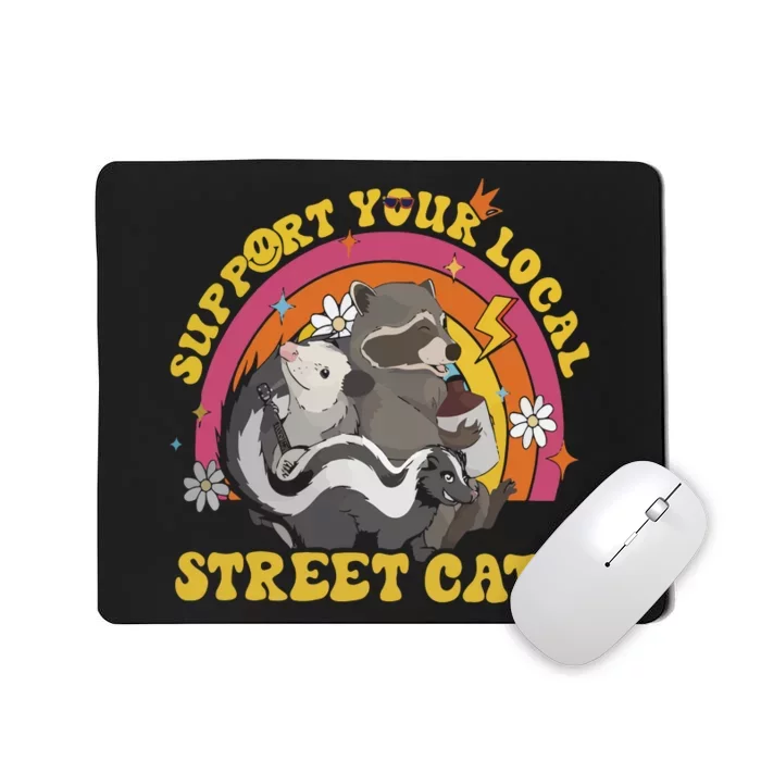 Vintage 90s Raccoon Opossum Skunk Mousepad