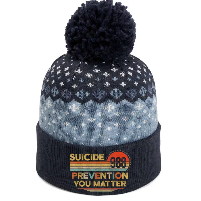 Vintage 988 Suicide Prevention 988 The Baniff Cuffed Pom Beanie