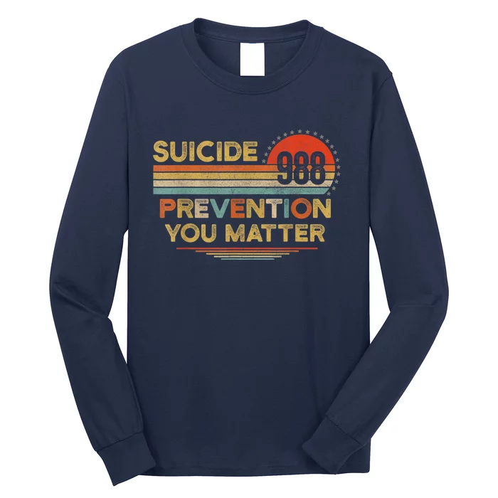 Vintage 988 Suicide Prevention 988 Long Sleeve Shirt