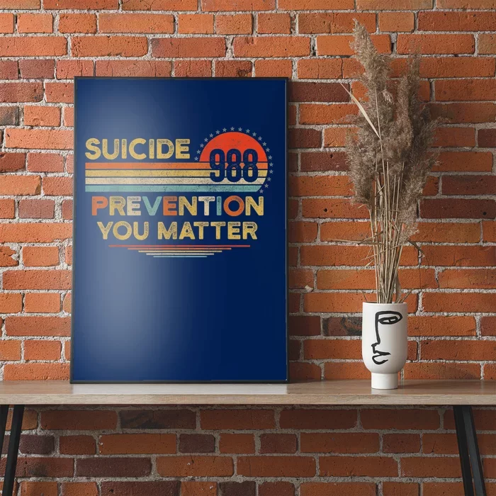 Vintage 988 Suicide Prevention 988 Poster