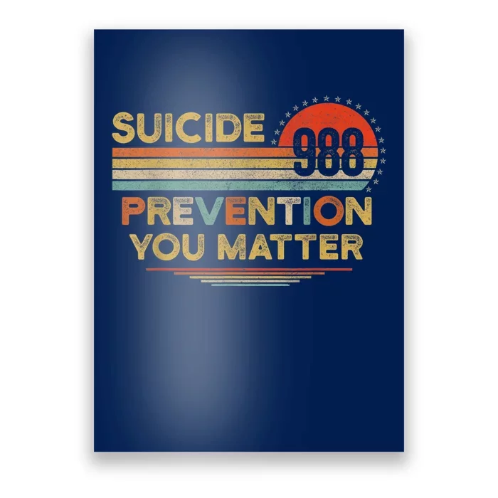 Vintage 988 Suicide Prevention 988 Poster