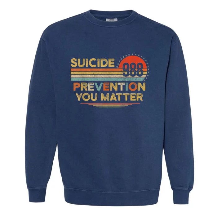 Vintage 988 Suicide Prevention 988 Garment-Dyed Sweatshirt