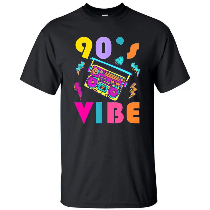 Vintage 90s Vibe 90s Music Lover I Heart The Nineties Tall T-Shirt