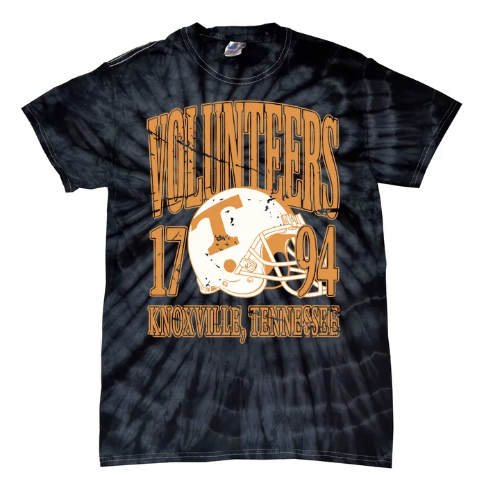 Vintage 90s Volunteers Football Tennessee Tie-Dye T-Shirt