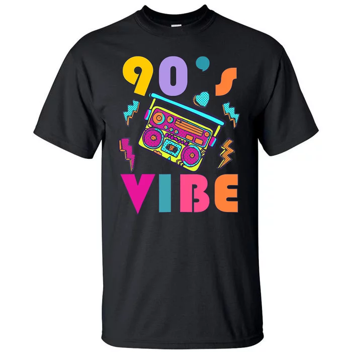 Vintage 90s Vibe 90s Music Lover I Heart The Nineties Tall T-Shirt