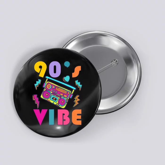 Vintage 90s Vibe 90s Music Lover I Heart The Nineties Button