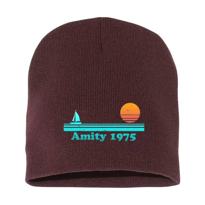 Vintage Amity 1975 Sunset Short Acrylic Beanie