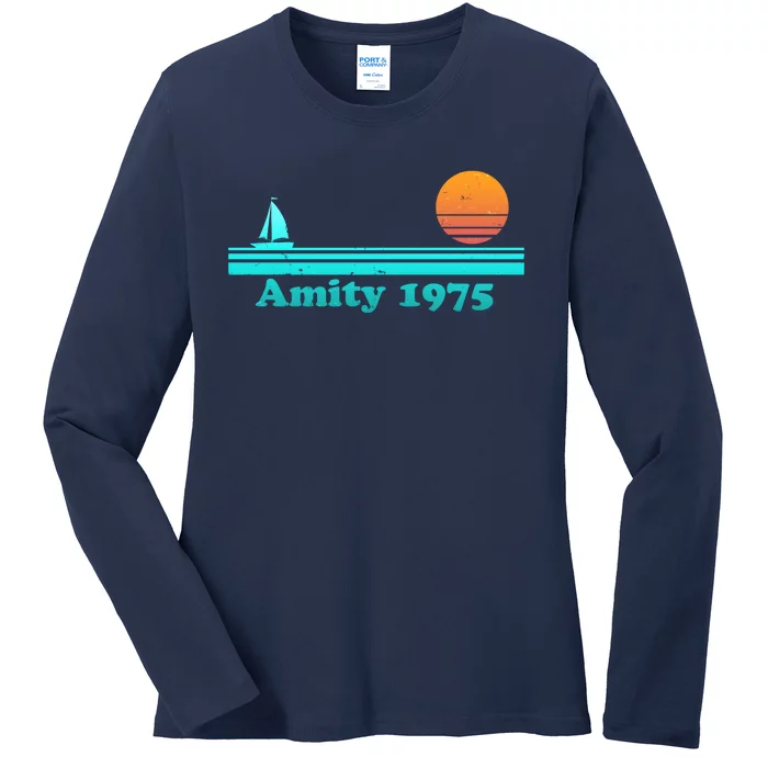 Vintage Amity 1975 Sunset Ladies Long Sleeve Shirt