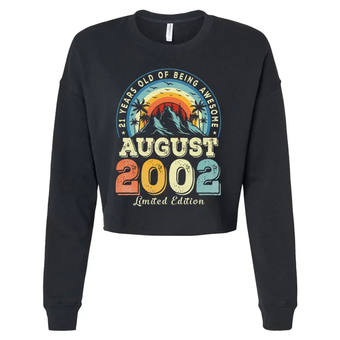 Vintage August 2002 Birthday Limited Edition 21 Year Old Cropped Pullover Crew