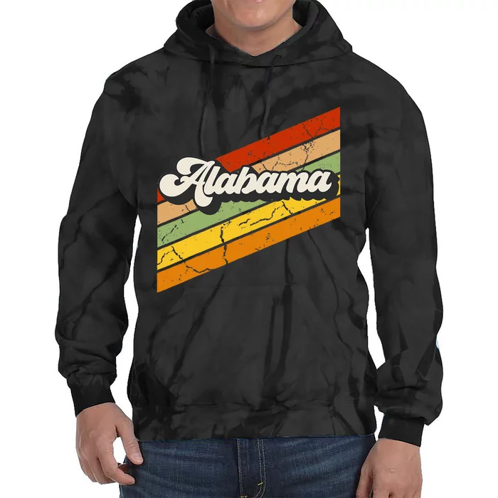 Vintage Alabama 80s Retro Tie Dye Hoodie