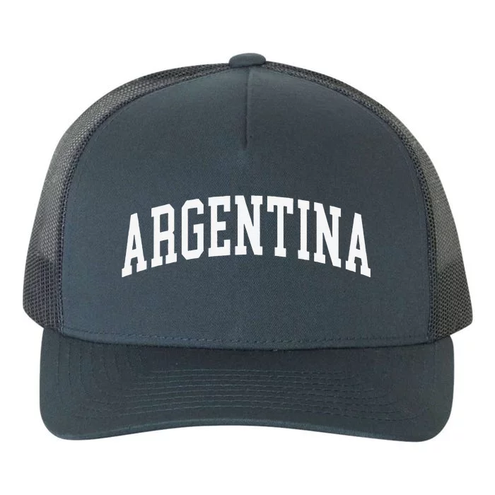 Vintage Argentina Argentinian Flag Pride Yupoong Adult 5-Panel Trucker Hat