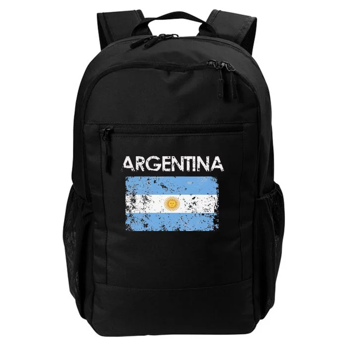 Vintage Argentina Argentinian Flag Pride Soccer player Daily Commute Backpack