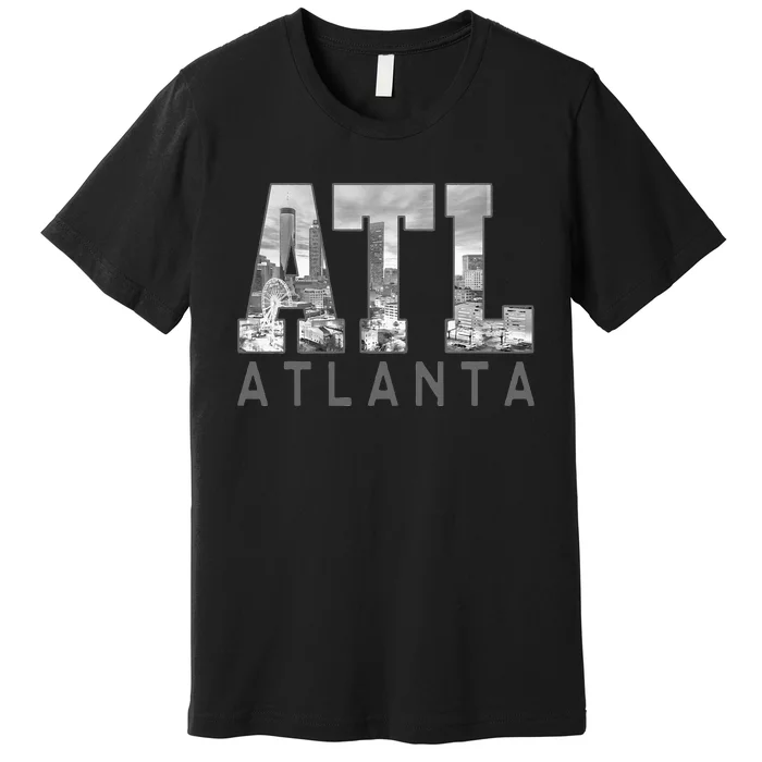 Vintage Atl Atlanta Skyline Georgia Est. 1847 Souvenir Gifts Premium T-Shirt