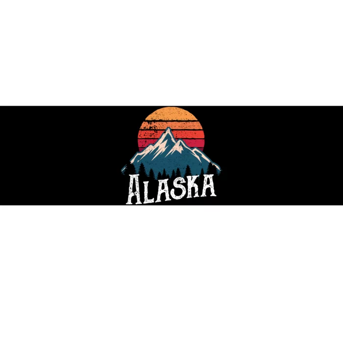 Vintage AK Alaska Mountains Outdoor Wildness Hoodie Bumper Sticker