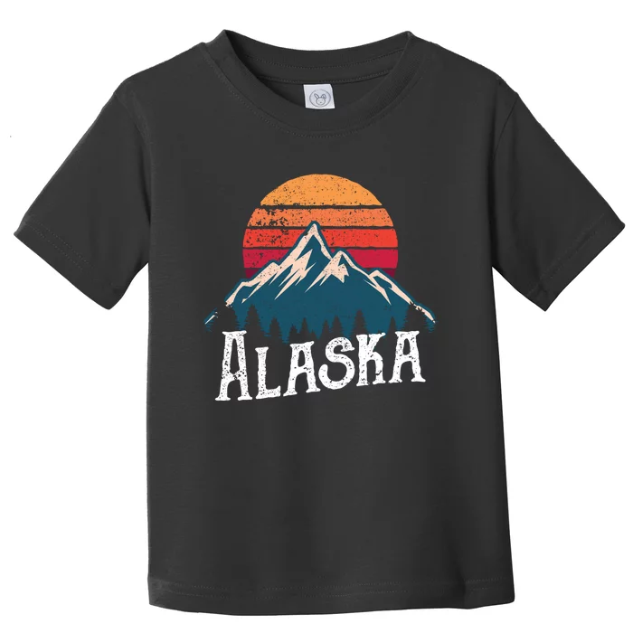 Vintage AK Alaska Mountains Outdoor Wildness Hoodie Toddler T-Shirt